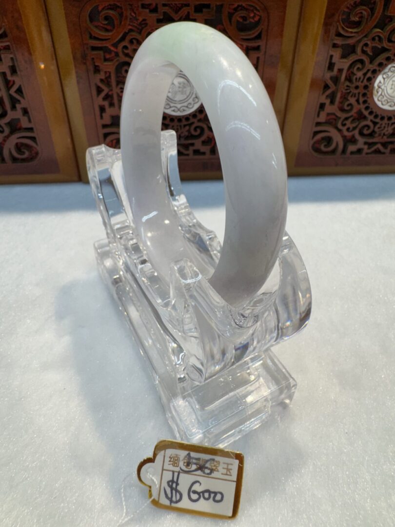 Certified Real Jade Bangle (Jadeite) #4003785 size 56mm - Image 6