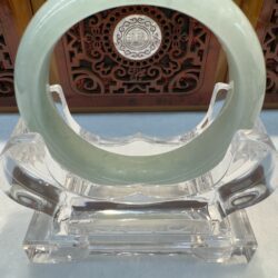 Certified Real Jade Bangle (Jadeite) #4003776 size 56mm
