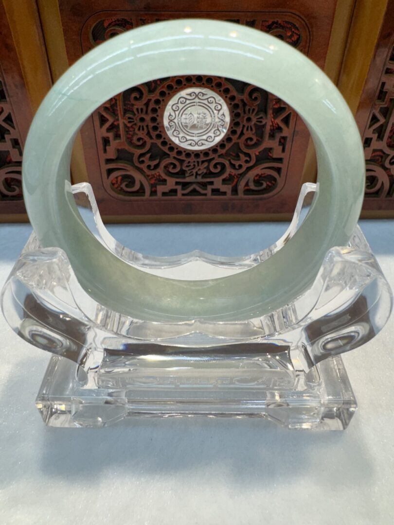 Certified Real Jade Bangle (Jadeite) #4003776 size 56mm - Image 4