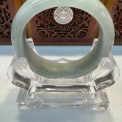 Certified Real Jade Bangle (Jadeite) #4003242 size 56mm