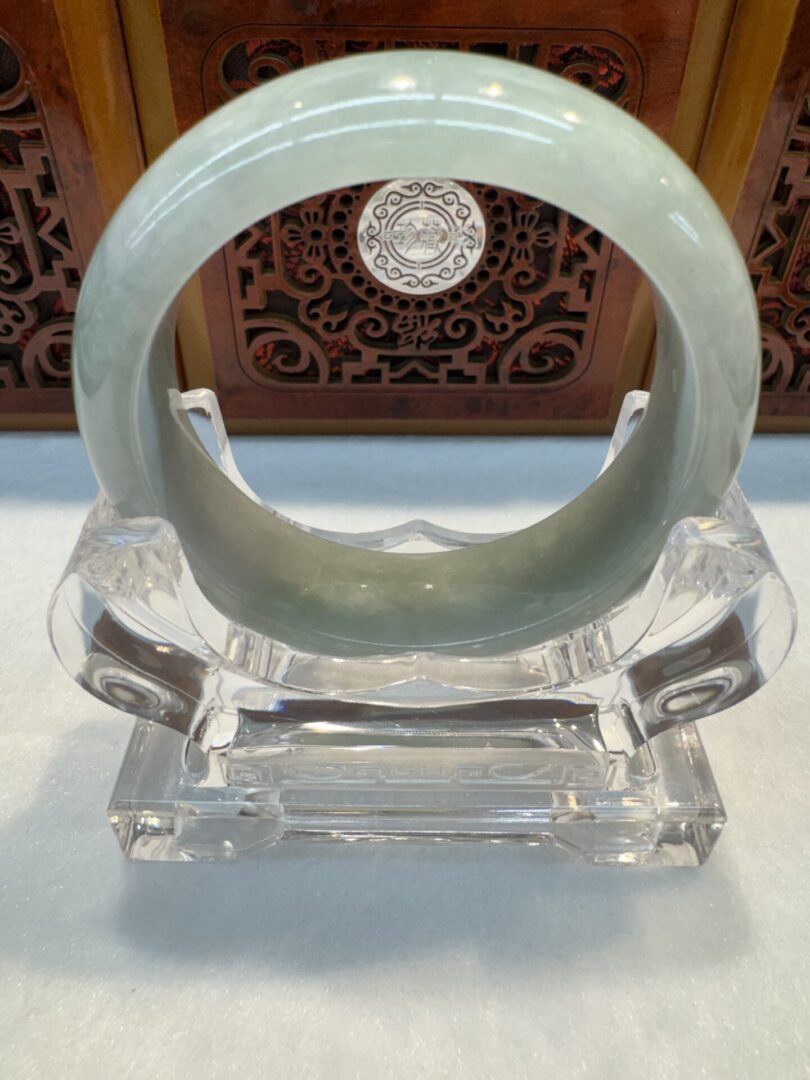 Certified Real Jade Bangle (Jadeite) #4003242 size 56mm