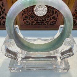 Certified Real Jade Bangle (Jadeite) #4003694 size 56mm