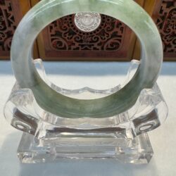 Certified Real Jade Bangle (Jadeite) #4003157 size 57mm