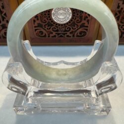 Certified Real Jade Bangle (Jadeite) #4003103 size 57mm
