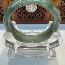 Certified Real Jade Bangle (Jadeite) #4003139 size 57mm