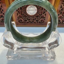 Certified Real Jade Bangle (Jadeite) #4003268 size 55mm