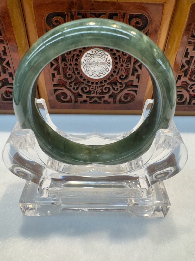 Certified Real Jade Bangle (Jadeite) #4003268 size 55mm