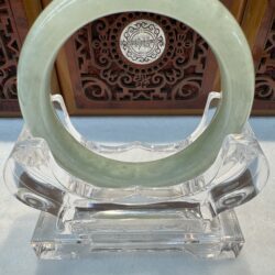 Certified Real Jade Bangle (Jadeite) #4003245 size 55mm