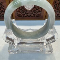 Certified Real Jade Bangle (Jadeite) #4003260 size 55mm