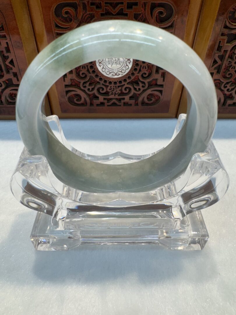 Certified Real Jade Bangle (Jadeite) #4003260 size 55mm