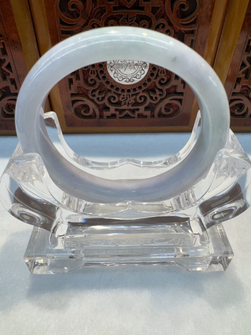 Certified Real Jade Bangle (Jadeite) #4003279 size 55mm