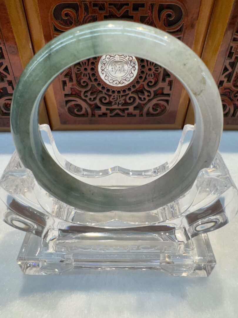 Certified Real Jade Bangle (Jadeite) #4003275 size 55mm
