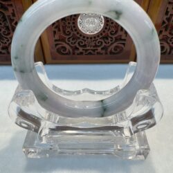 Certified Real Jade Bangle (Jadeite) #4003247 size 55mm