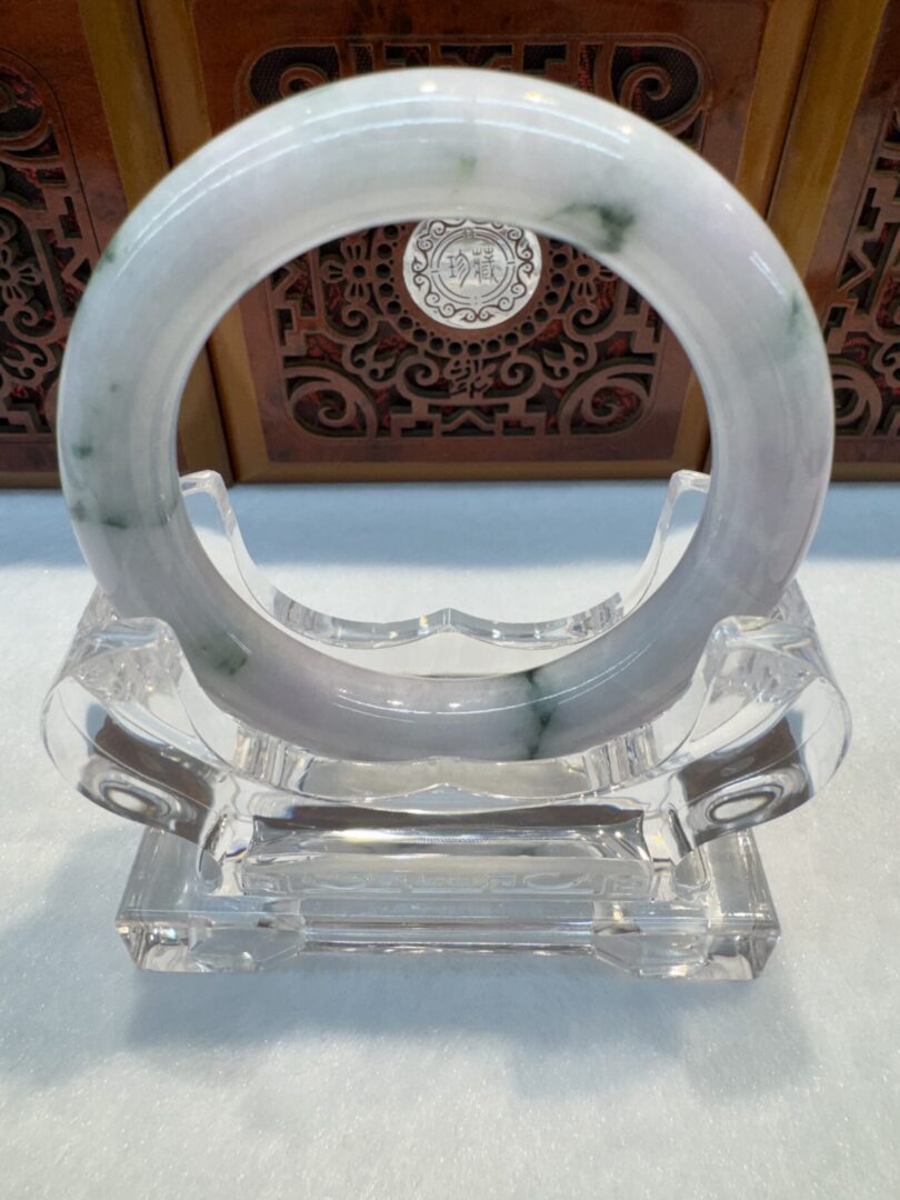 Certified Real Jade Bangle (Jadeite) #4003247 size 55mm