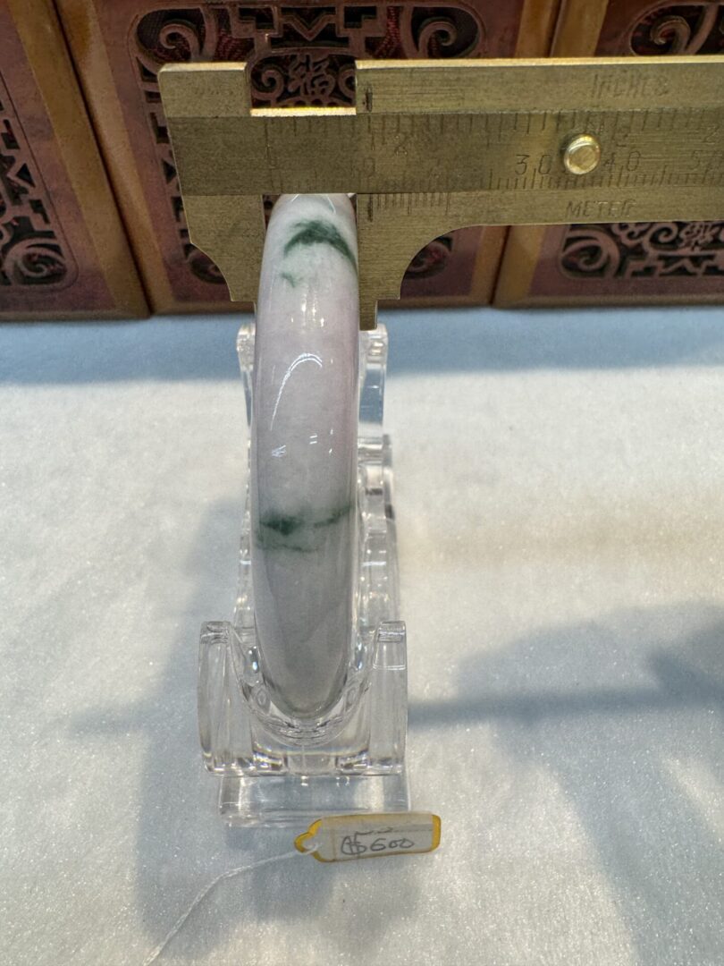 Certified Real Jade Bangle (Jadeite) #4003247 size 55mm - Image 3