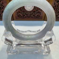 Certified Real Jade Bangle (Jadeite) #4003932 size 55mm