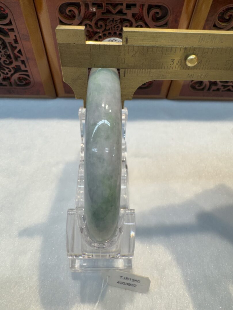 Certified Real Jade Bangle (Jadeite) #4003932 size 55mm - Image 3