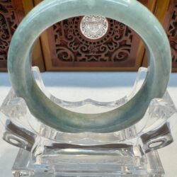 Certified Real Jade Bangle (Jadeite) #4003274 size 55mm