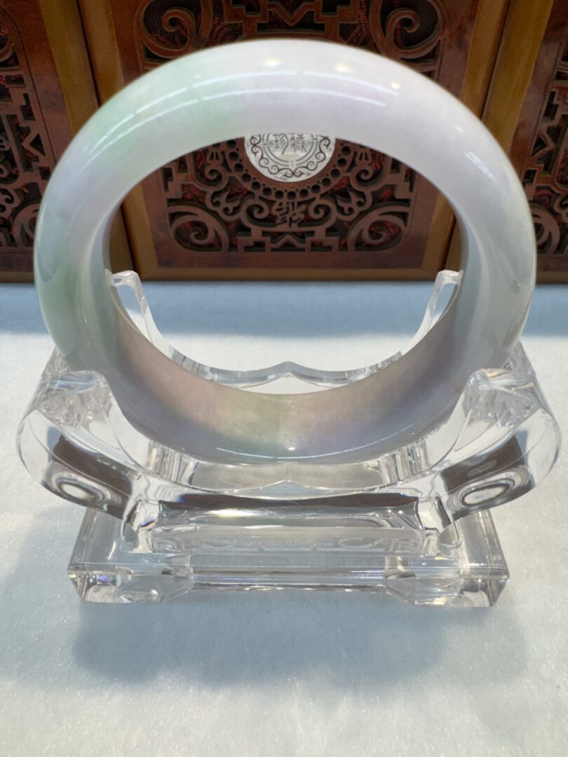 Certified Real Jade Bangle (Jadeite) #4003248 size 55mm