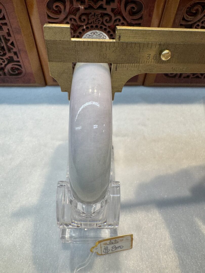 Certified Real Jade Bangle (Jadeite) #4003248 size 55mm - Image 3