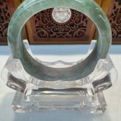 Certified Real Jade Bangle (Jadeite) #4003284 size 55mm