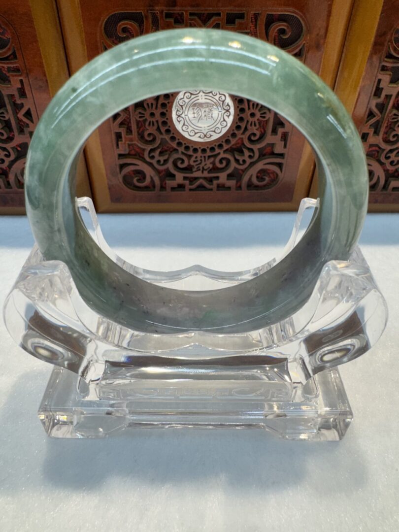 Certified Real Jade Bangle (Jadeite) #4003284 size 55mm
