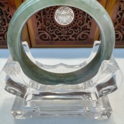 Certified Real Jade Bangle (Jadeite) #4003287 size 55mm