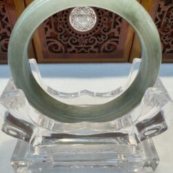 Certified Real Jade Bangle (Jadeite) #4003951 size 55mm