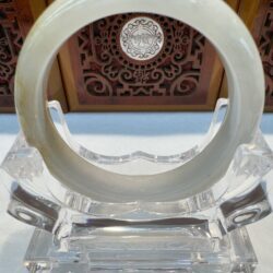 Certified Real Jade Bangle (Jadeite) #4003292 size 55mm