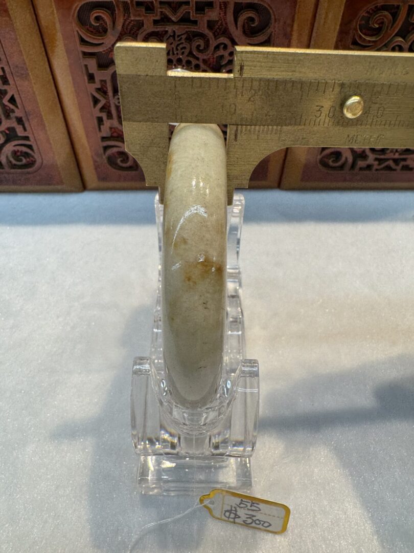 Certified Real Jade Bangle (Jadeite) #4003292 size 55mm - Image 3