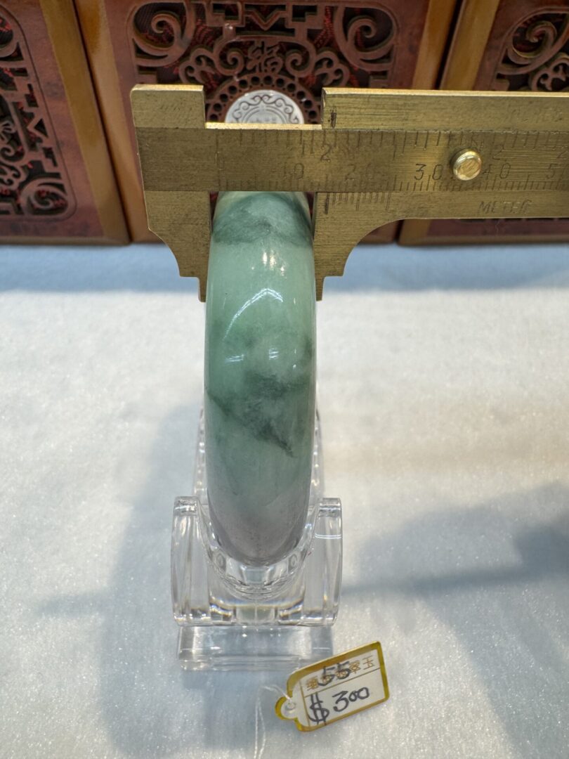 Certified Real Jade Bangle (Jadeite) #4003680 size 55mm - Image 4