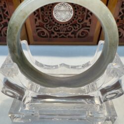 Certified Real Jade Bangle (Jadeite) #4003956 size 55mm