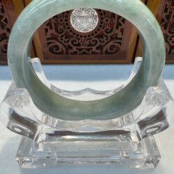 Certified Real Jade Bangle (Jadeite) #4003272 size 55mm