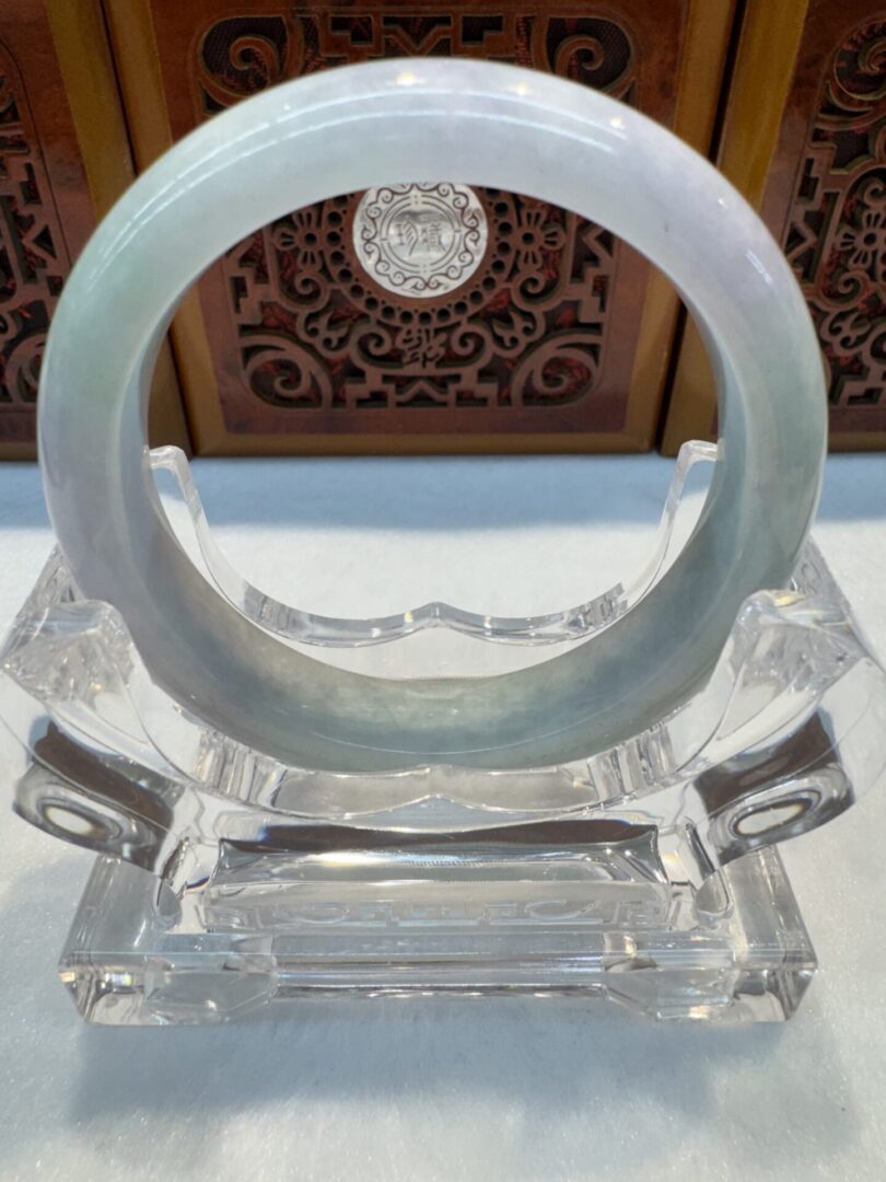 Certified Real Jade Bangle (Jadeite) #4003266 size 55mm