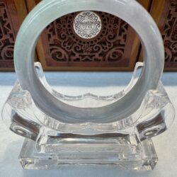 Certified Real Jade Bangle (Jadeite) #4003291 size 55mm