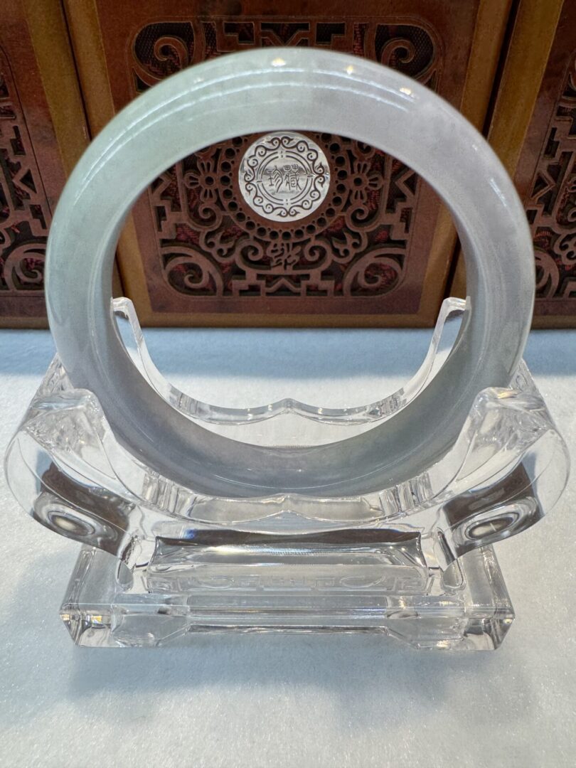 Certified Real Jade Bangle (Jadeite) #4003291 size 55mm