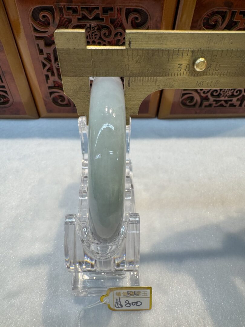Certified Real Jade Bangle (Jadeite) #4003291 size 55mm - Image 3