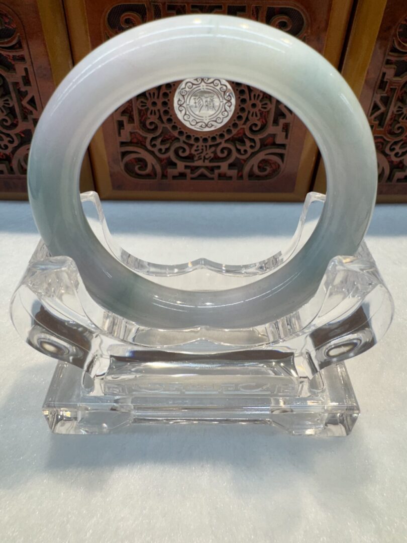 Certified Real Jade Bangle (Jadeite) #4003286 size 55mm