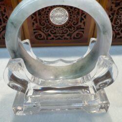 Certified Real Jade Bangle (Jadeite) #4003545 size 59mm