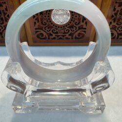 Certified Real Jade Bangle (Jadeite) #4003643 size 59mm