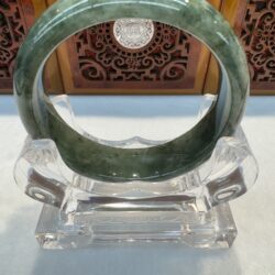 Certified Real Jade Bangle (Jadeite) #4003553 size 59mm