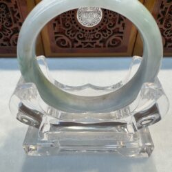 Certified Real Jade Bangle (Jadeite) #4003547 size 58mm