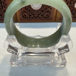 Certified Real Jade Bangle (Jadeite) #4003548 size 58mm