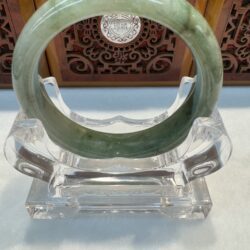 Certified Real Jade Bangle (Jadeite) #4003166 size 57mm