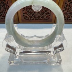 Certified Real Jade Bangle (Jadeite) #4003581 size 57mm