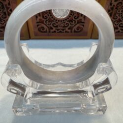 Certified Real Jade Bangle (Jadeite) #4003533 size 57mm