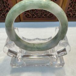 Certified Real Jade Bangle (Jadeite) #4003142 size 57mm