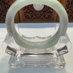 Certified Real Jade Bangle (Jadeite) #4003102 size 57mm