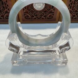 Certified Real Jade Bangle (Jadeite) #4003073 size 57mm