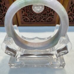 Certified Real Jade Bangle (Jadeite) #4003084 size 57mm